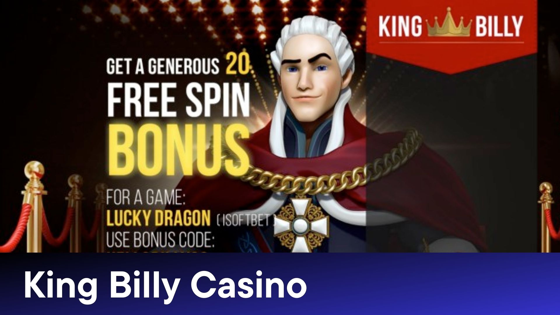 Win big at King Billy Casino and become gambling king!